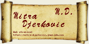 Mitra Đerković vizit kartica